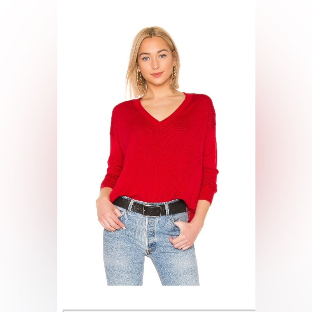 JOHN & JETT bright red sweater